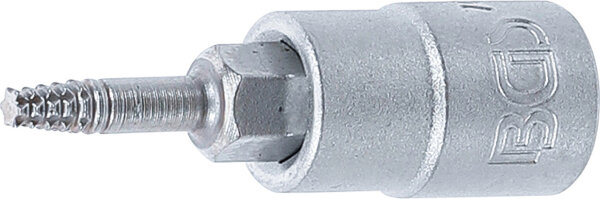 BGS Schraubenausdreher-Bit-Einsatz | Antrieb Innenvierkant 10 mm (3/8") | für defektes T-Profil (für Torx) T27