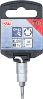 BGS Schraubenausdreher-Bit-Einsatz | Antrieb Innenvierkant 10 mm (3/8") | für defektes T-Profil (für Torx) T27