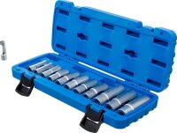 BGS Spezial-Steckschlüssel-Einsatz-Satz, geschlitzt | Antrieb Innenvierkant 10 mm (3/8") | SW 8 - 19 mm | 12-tlg.