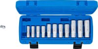 BGS Spezial-Steckschlüssel-Einsatz-Satz, geschlitzt | Antrieb Innenvierkant 10 mm (3/8") | SW 8 - 19 mm | 12-tlg.