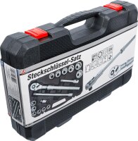 BGS Diy Steckschlüssel-Satz | mit Umschaltknarre, ausziehbar | Antrieb 20 mm (3/4") | SW 19 - 50 mm | 16-tlg.