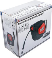BGS Diy Druckluftschlauch mit Aufroller | automatisch | 10 m + 1,5 m