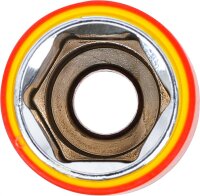 BGS VDE-Steckschlüssel-Einsatz Sechskant | Antrieb Innenvierkant 12,5 mm (1/2") | SW 22 mm