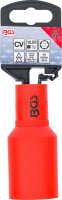 BGS VDE-Steckschlüssel-Einsatz Sechskant | Antrieb Innenvierkant 12,5 mm (1/2") | SW 27 mm