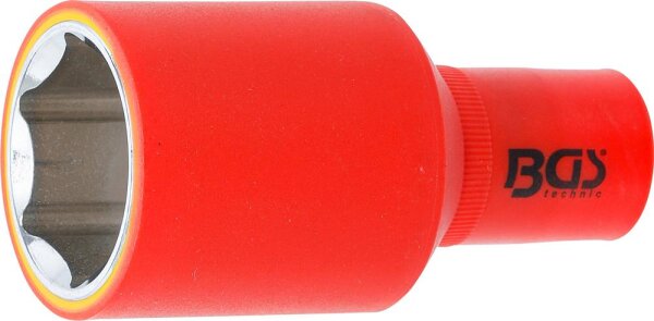 BGS VDE-Steckschlüssel-Einsatz Sechskant | Antrieb Innenvierkant 12,5 mm (1/2") | SW 32 mm