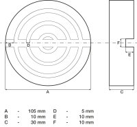 BGS Gummiauflage | für Wagenheber | Ø 105 mm