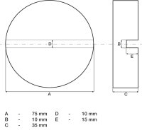 BGS Gummiauflage | für Wagenheber | 75 x 35 mm
