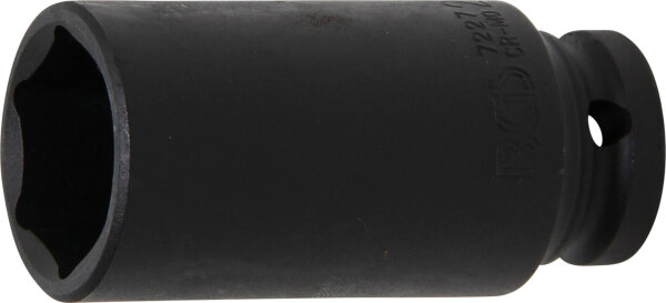 BGS Kraft-Steckschlüssel-Einsatz Sechskant, tief | Antrieb Innenvierkant 12,5 mm (1/2") | SW 27 mm
