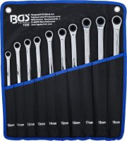 BGS Ratschenring- und Ringschlüssel-Satz | extra lang | SW 10 - 19 mm | 10-tlg.