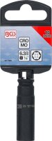 BGS Kraft-Steckschlüssel-Einsatz Sechskant, tief | Antrieb Innenvierkant 6,3 mm (1/4") | SW 10 mm