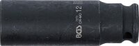 BGS Kraft-Steckschlüssel-Einsatz Sechskant, tief | Antrieb Innenvierkant 6,3 mm (1/4") | SW 12 mm