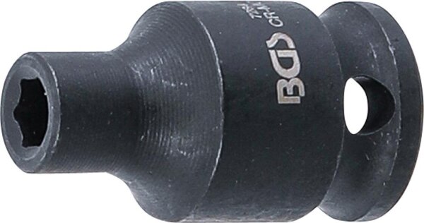 BGS Kraft-Steckschlüssel-Einsatz Sechskant | Antrieb Innenvierkant 6,3 mm (1/4") | SW 4 mm