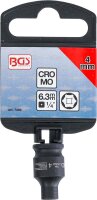 BGS Kraft-Steckschlüssel-Einsatz Sechskant | Antrieb Innenvierkant 6,3 mm (1/4") | SW 4 mm