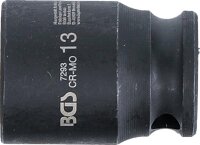 BGS Kraft-Steckschlüssel-Einsatz Sechskant | Antrieb Innenvierkant 6,3 mm (1/4") | SW 13 mm