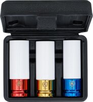 BGS Diy Kraft-Schoneinsatz-Satz | Antrieb Innenvierkant 12,5 mm (1/2") | SW 17 - 19 - 21 mm | 3-tlg.