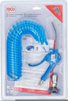 BGS Druckluft-Ausblaspistole | mit Druckluft-Spiralschlauch und T-Verbinder
