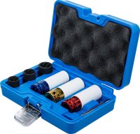 BGS Kraft-Schoneinsatz- und Spiral-Profil-Steckschlüssel-Satz | Antrieb Innenvierkant 12,5 mm (1/2") | SW 17 - 21 mm | 7-tlg.