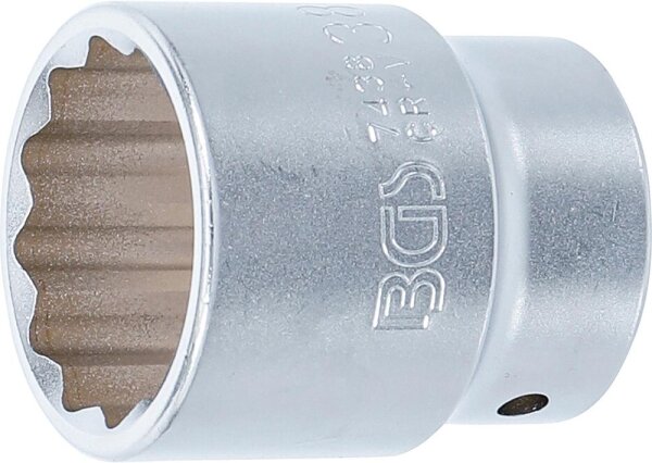BGS Steckschlüssel-Einsatz Zwölfkant | Antrieb Innenvierkant 20 mm (3/4") | SW 38 mm