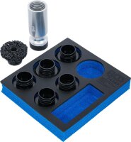 BGS Werkstattwageneinlage 1/6: Radnabenschleifer-Satz | für Stehbolzen und Radmutternbolzen | 7-tlg.