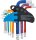 BGS Winkelschlüssel-Satz | Multicolour | kurz | Innensechskant, Innensechskant mit Kugelkopf 1,5 - 10 mm | 9-tlg.
