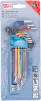 BGS Winkelschlüssel-Satz | Multicolour | Innensechskant, Innensechskant mit Kugelkopf 1,5 - 10 mm | 9-tlg.