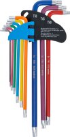BGS Winkelschlüssel-Satz | Multicolour | extra lang | T-Profil (für Torx) T10 - T50 | 9-tlg.