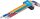 BGS Winkelschlüssel-Satz | Multicolour | extra lang | T-Profil (für Torx) mit Bohrung und Kugelkopf T10 - T50 | 9-tlg.