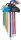 BGS Winkelschlüssel-Satz | Multicolour | extra lang | T-Profil (für Torx) mit Bohrung und Kugelkopf T10 - T50 | 9-tlg.