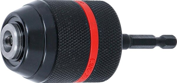 BGS Schnellspannbohrfutter | Metallausführung | Antrieb Außensechskant 6,3 mm (1/4") x 20 UNF | 0,8 - 10 mm