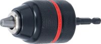 BGS Schnellspannbohrfutter | Metallausführung | Antrieb Außensechskant 6,3 mm (1/4") x 20 UNF | 1,5 - 13 mm