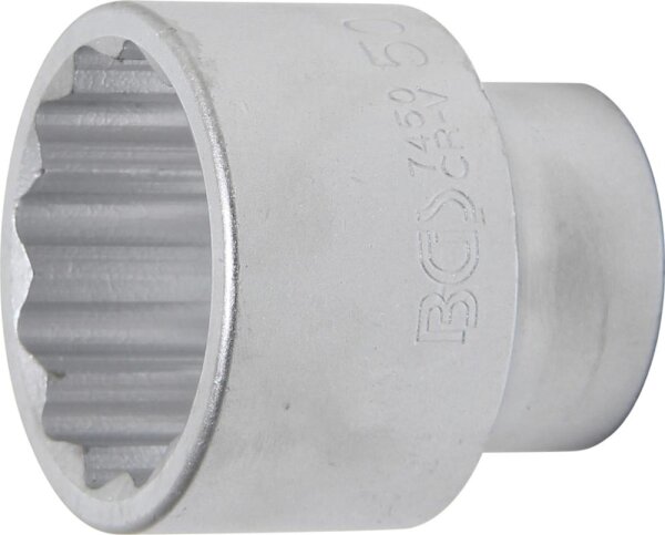 BGS Steckschlüssel-Einsatz Zwölfkant | Antrieb Innenvierkant 20 mm (3/4") | SW 50 mm