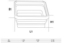 BGS Magnet-Haftschalen-Satz | Silikon | faltbar | 115 x 115 x 50 mm | 4-tlg.