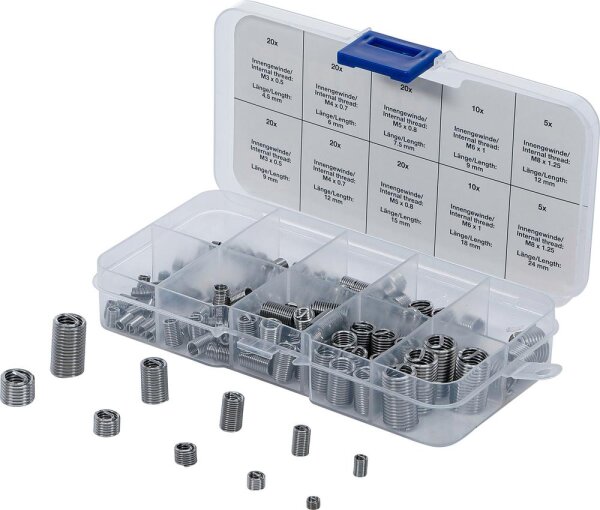 BGS Gewinde-Reparatureinsatz-Sortiment | Edelstahl | 150-tlg.