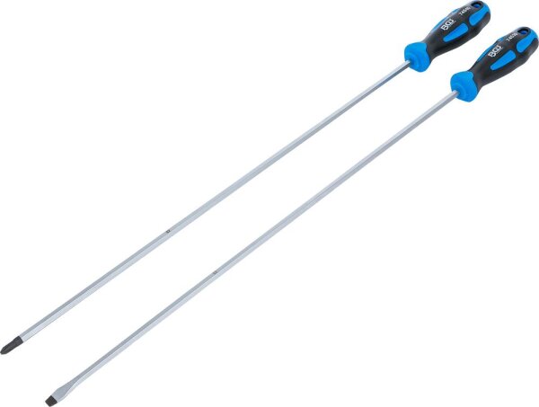 BGS Schraubendreher-Satz | extra lang | Schlitz, Kreuzschlitz PH | 2-tlg.