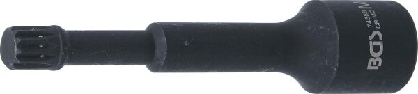 BGS Kraft-Spezial-Bit-Einsatz | Länge 115 mm | Antrieb Innenvierkant 12,5 mm (1/2") | Innenvielzahn (für XZN) M12 | für VAG