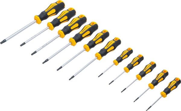 BGS Diy Schraubendreher-Satz | T-Profil (für Torx) mit Bohrung T6 - T40 | 11-tlg.