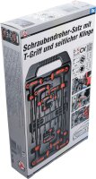 BGS Diy Schraubendreher-Satz mit T-Griff und seitlicher Klinge | T-Profil (für Torx) mit Bohrung | T10 - T50 | 9-tlg.