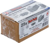 BGS Diy Winkelverbinder | rostfrei | 40 x 40 x 40 mm | Spar-Pack | 25 Stück