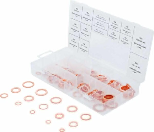 BGS Dichtring-Sortiment | Kupfer | 150-tlg.