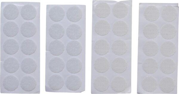 BGS Diy Klettpunkte | selbstklebend | weiß | 40-tlg.