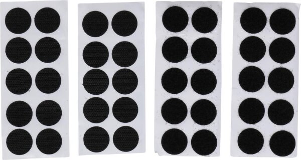 BGS Diy Klettpunkte | selbstklebend | schwarz | 40-tlg.