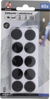 BGS Diy Klettpunkte | selbstklebend | schwarz | 40-tlg.