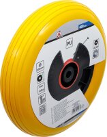 BGS Diy Schubkarrenrad | PU, gelb/schwarz | 400 mm