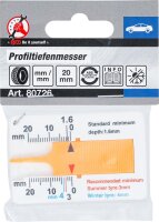 BGS Diy Profiltiefenmesser | mit Schlüsselanhänger | 0 - 20 mm