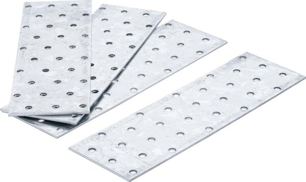 BGS Diy Stahl-Lochplatten-Satz | 200 x 60 x 2 mm | 4-tlg.