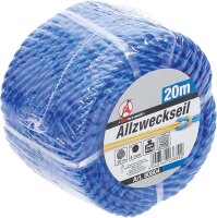 BGS Diy Kunststoff-Seil / Allzweckseil | 4 mm x 20 m | blau