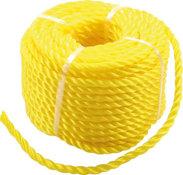 BGS Diy Kunststoff-Seil / Allzweckseil | 6 mm x 20 m | gelb
