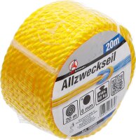 BGS Diy Kunststoff-Seil / Allzweckseil | 6 mm x 20 m | gelb