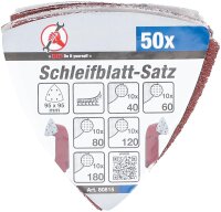 BGS Diy Schleifblatt-Satz für Dreieckschleifer | 95 x 95 mm | K 40 - 180 | 50-tlg.