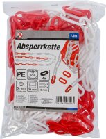 BGS Diy Absperrkette | rot / weiß | 4 Karabiner | Kunststoff | 7,5 m